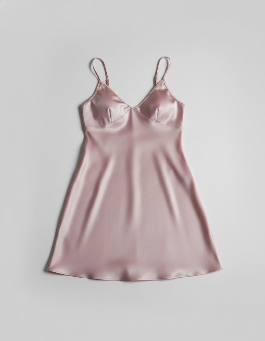 blush pink satin night dress blush pink satin night dress