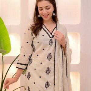 o'sajna hasti embroidery silk kurti set