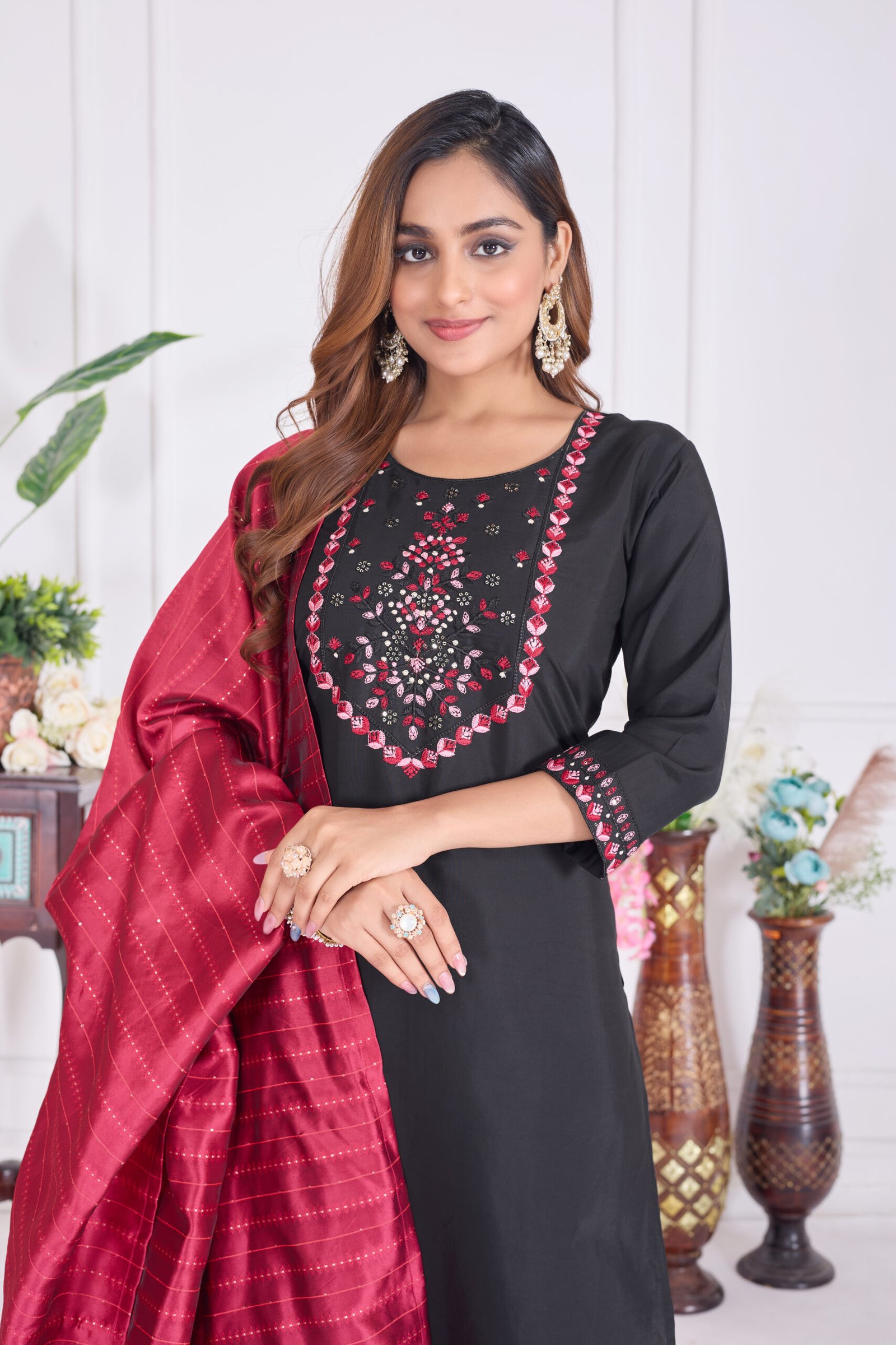 o'sajna embroidered silk kurti set o'sajna embroidered silk kurti set